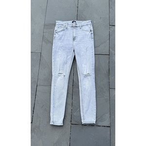 NWOT‎ River Island Gray Distressed High Waist Bum Sculpt Skinny Jeans size US 6s